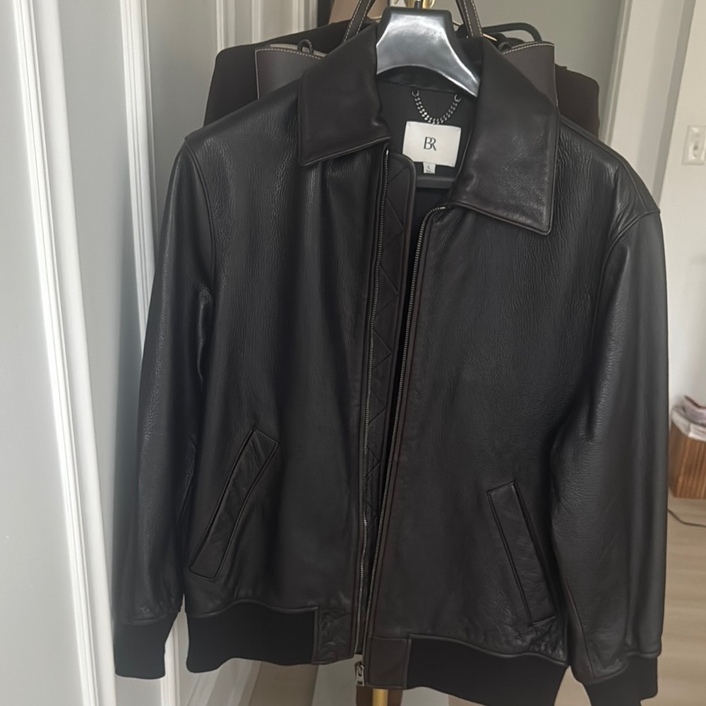 Banana Republic Men's brown Leather Jacket